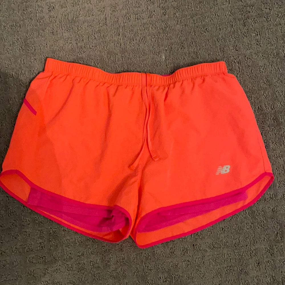 Pink running shorts